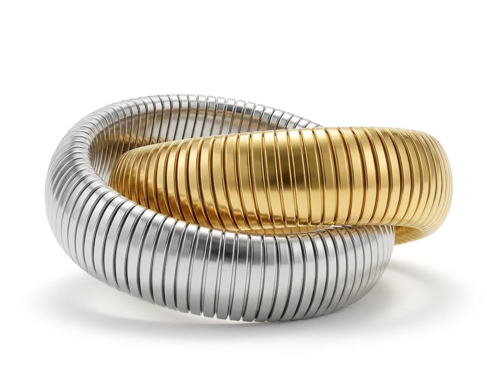 Bracelet in gold and silver_still